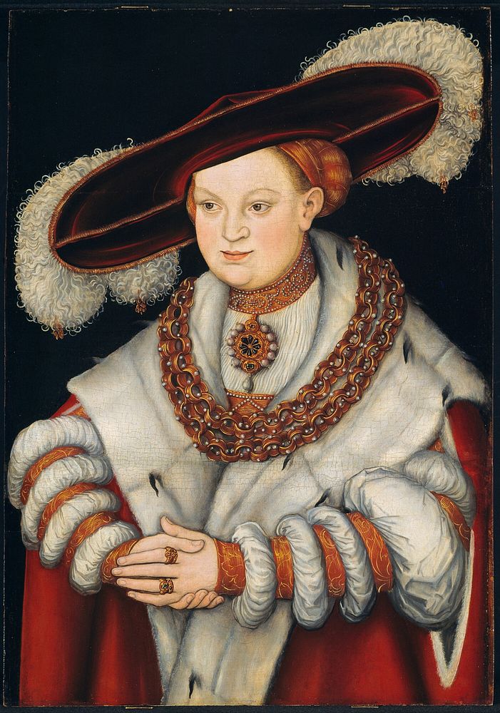 Portrait of Magdalena of Saxony, Wife of Elector Joachim II of Brandenburg by Lucas Cranach, the Elder