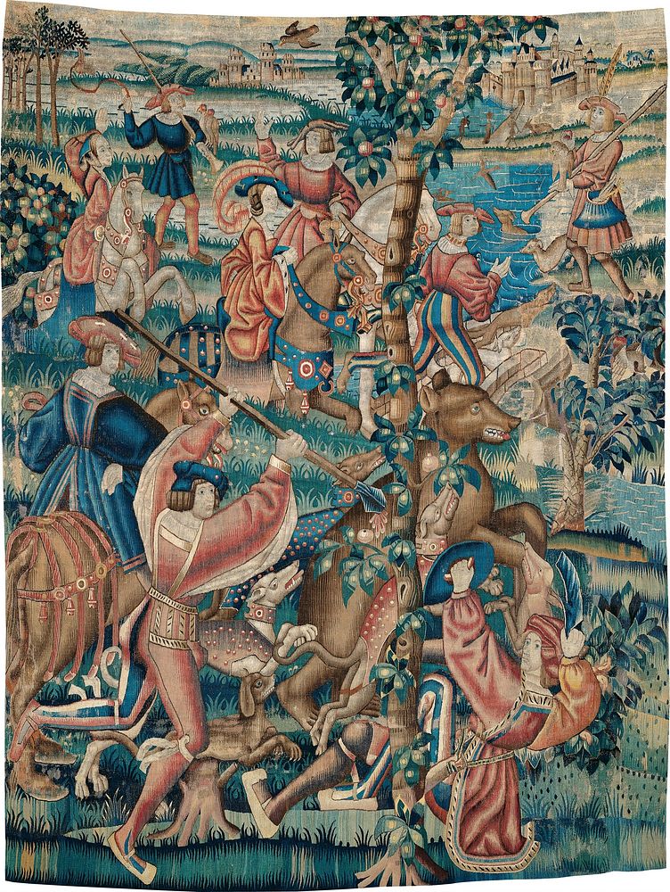 Tapestry (Bear Hunt and Falconry from a Hunts Series)