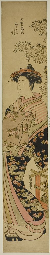 The Courtesan Shirotae of the Okanaya by Isoda Koryusai