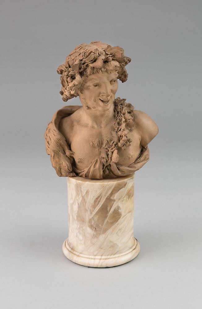Bust of a Satyr by Clodion, (Claude Michel)