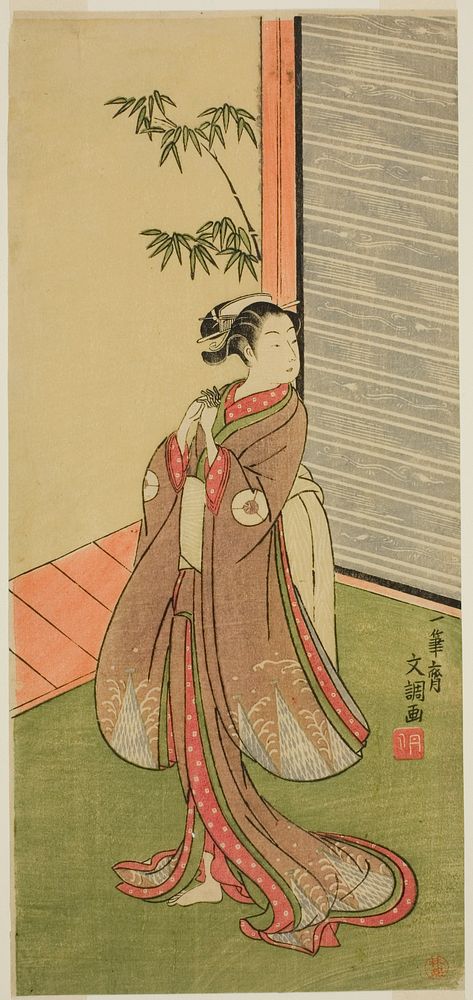 The Actor Iwai Hanshiro IV in a Female Role by Ippitsusai Buncho