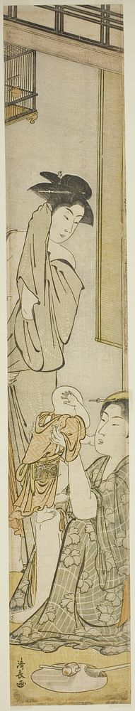 Two Women and a Child after a Bath by Torii Kiyonaga