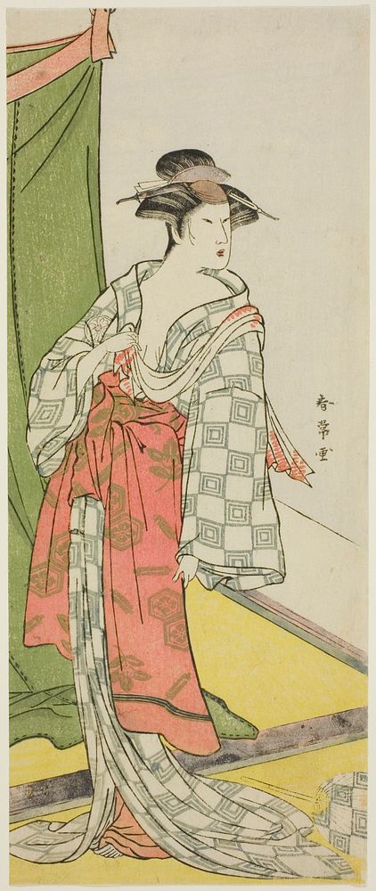 Actor Segawa Kikunojо̄ III as a Beauty in a Summer Kimono by Katsukawa Shunjо̄