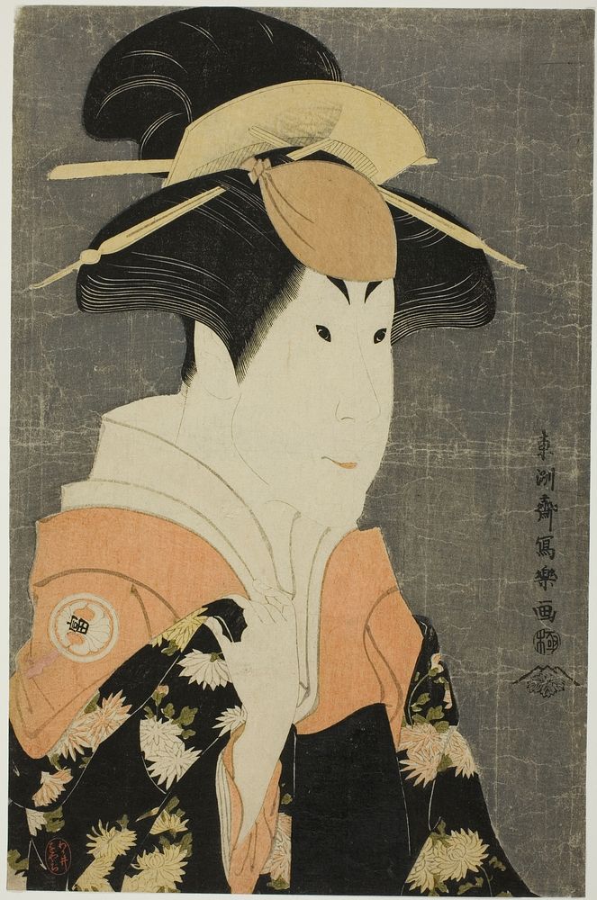 The actor Segawa Tomisaburo II as Yadorigi, wife of Ogishi Kurando by Tōshūsai Sharaku