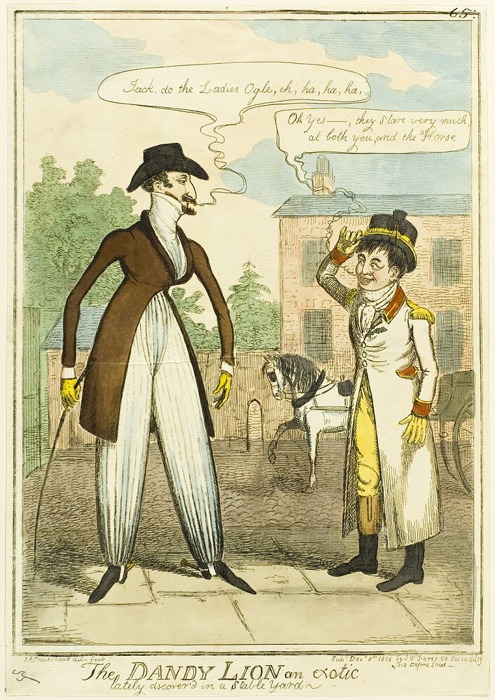 The Dandy Lion an Exotic lately Discovered in a Stable Yard by Isaac Robert Cruikshank