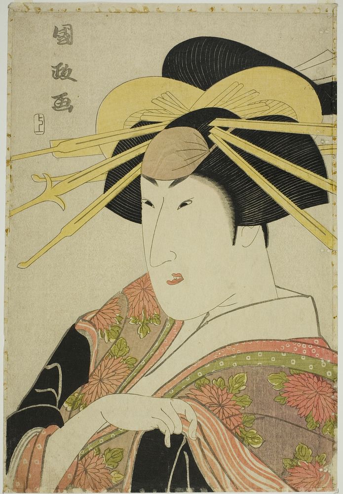 Portrait of an Actor in Female Dress by Utagawa Kunimasa