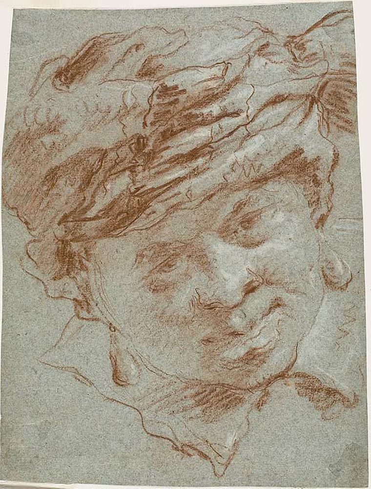 Head of a Boy with a Turban by Giovanni Domenico Tiepolo