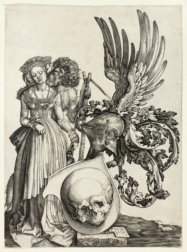Coat of Arms with a Skull by Jan Wierix