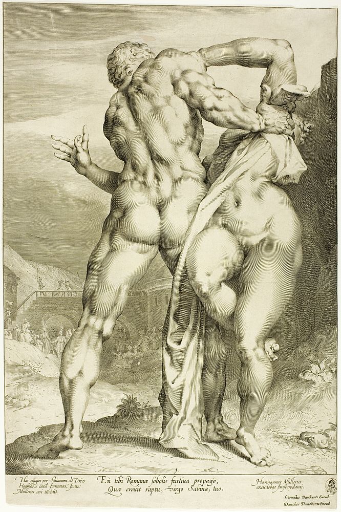 The Rape of a Sabine Woman, View from Behind by Jan Harmensz. Muller