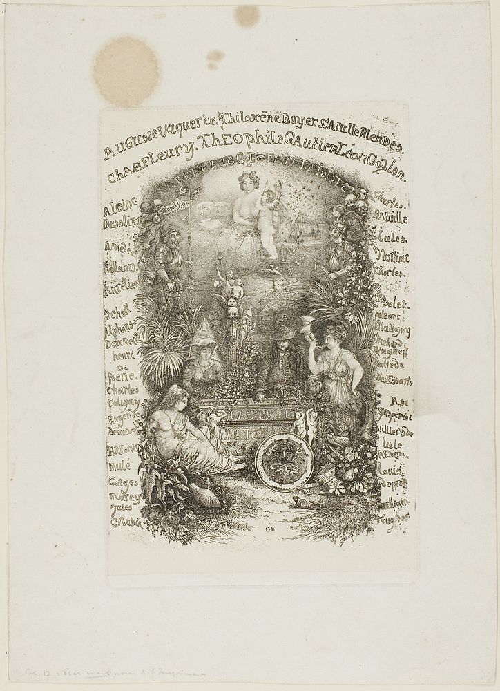 Frontispiece for the Revue Fantaisiste by Rodolphe Bresdin