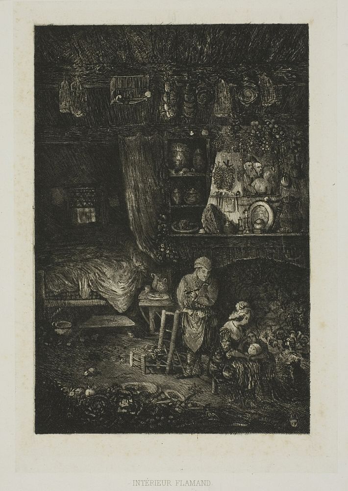 Flemish Interior, from Revue Fantaisiste by Rodolphe Bresdin