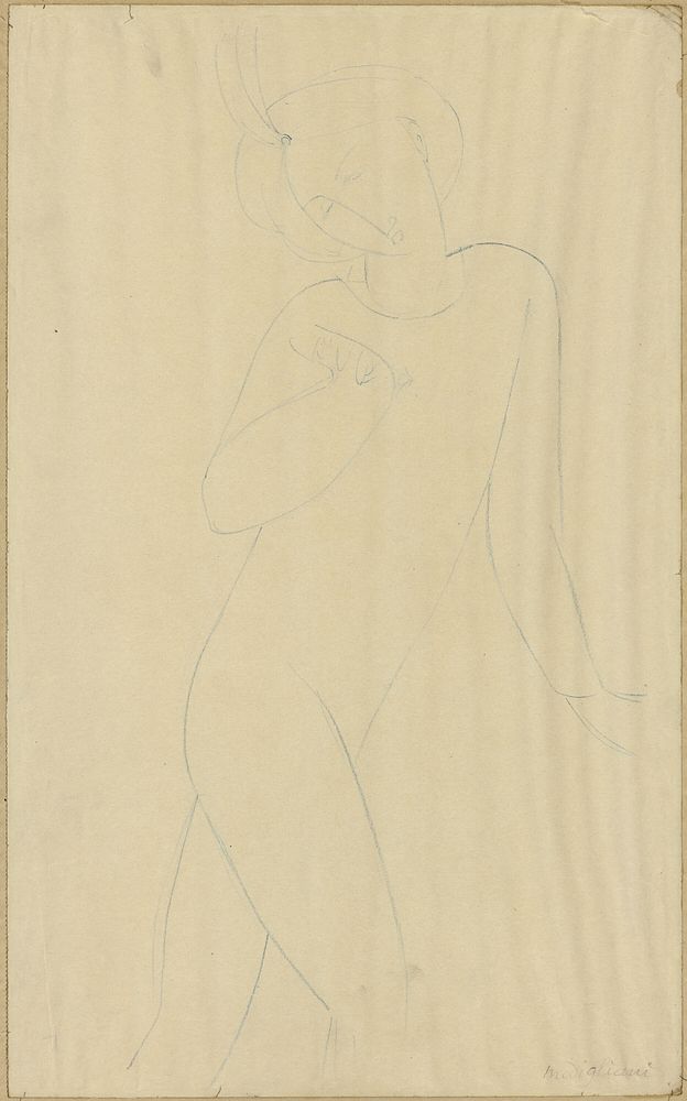 Man in Ballet Costume Wearing a Turban by Imitator of Amedeo Modigliani