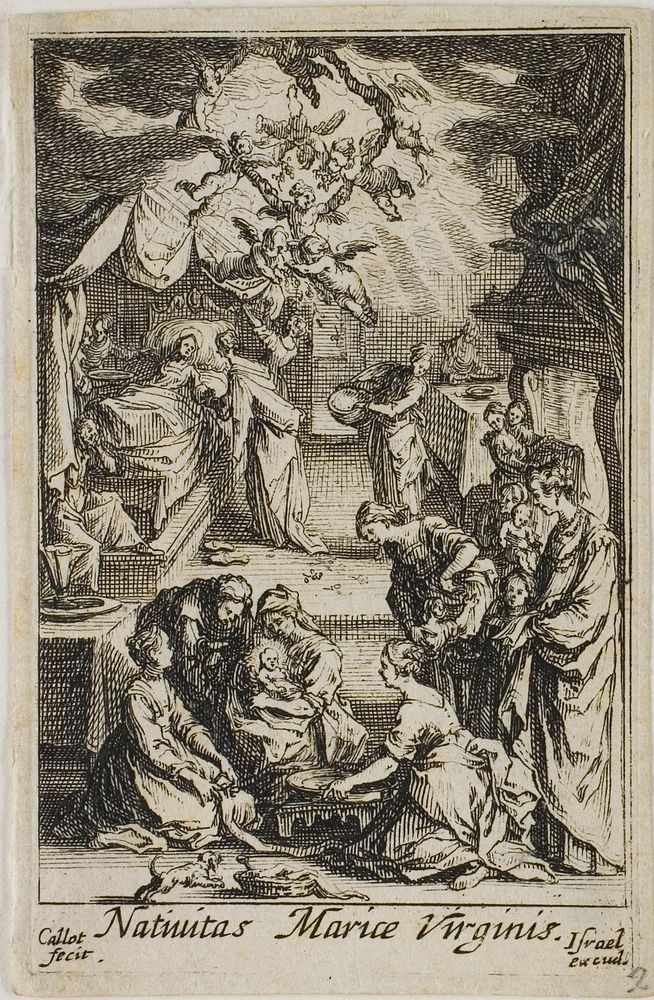 The Birth of the Virgin Mary, from The Life of the Virgin by Jacques Callot