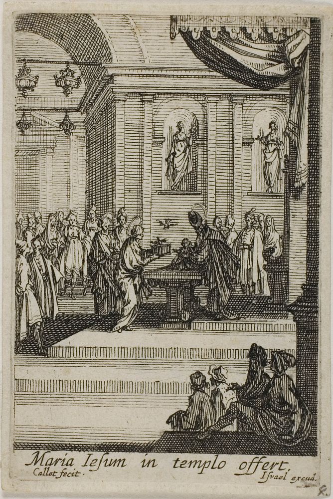 Mary Presenting Christ in the Temple, from The Life of the Virgin by Jacques Callot