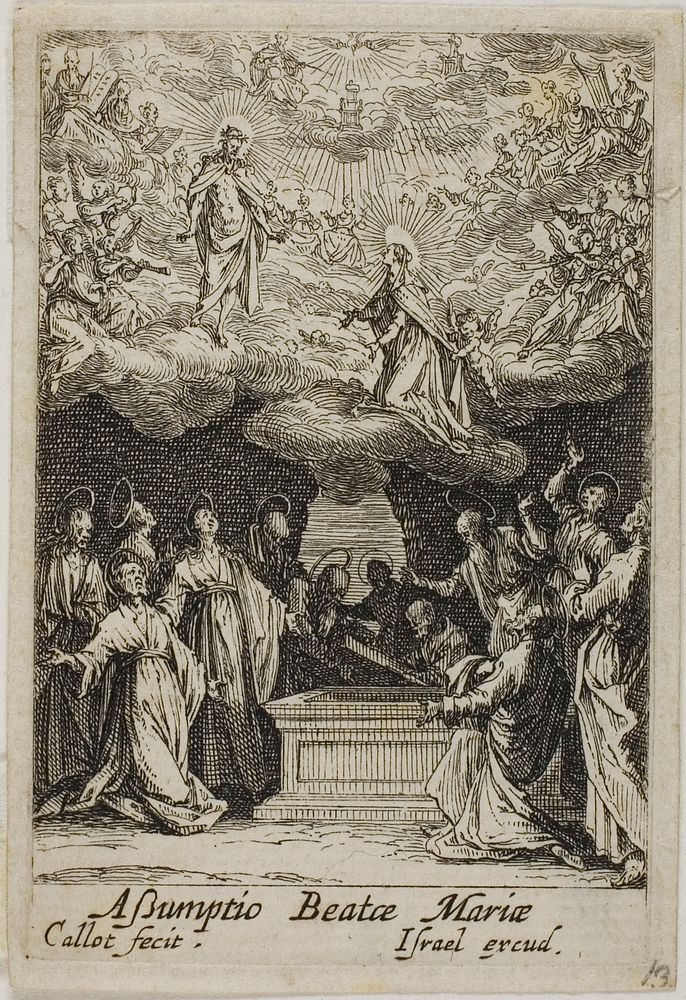 The Assumption of the Virgin, from the Life of the Virgin by Jacques Callot