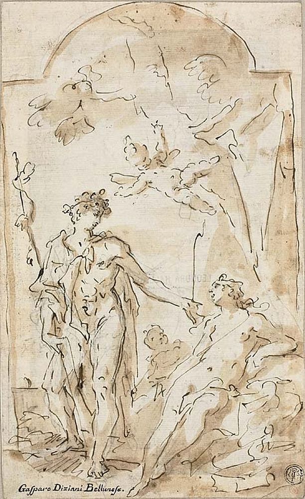 Bacchus and Ariadne by Gaspare Diziani