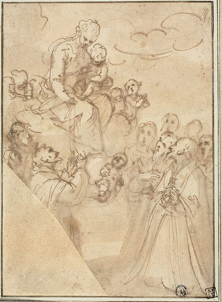 Madonna of the Rosary, with Dominic and Other Saints by Guglielmo Caccia