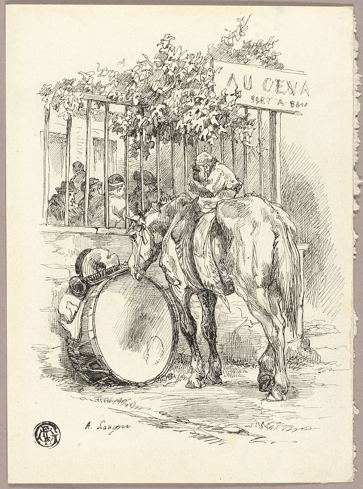 Horse with Monkey on Back by Auguste André Lançon