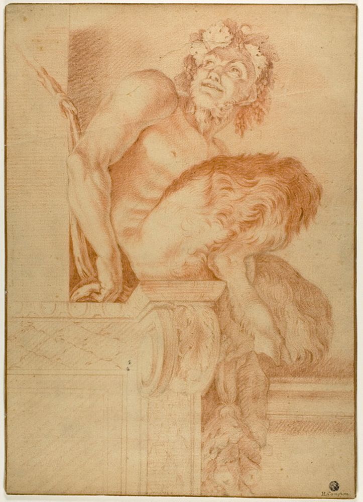 Seated Satyr by Annibale Carracci
