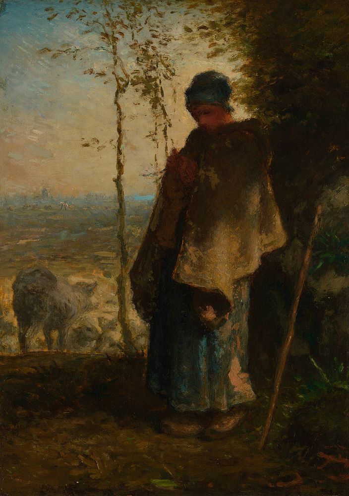 The Little Shepherdess by Jean François Millet