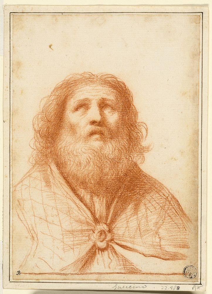 Bust of Saint or High Priest by Guercino