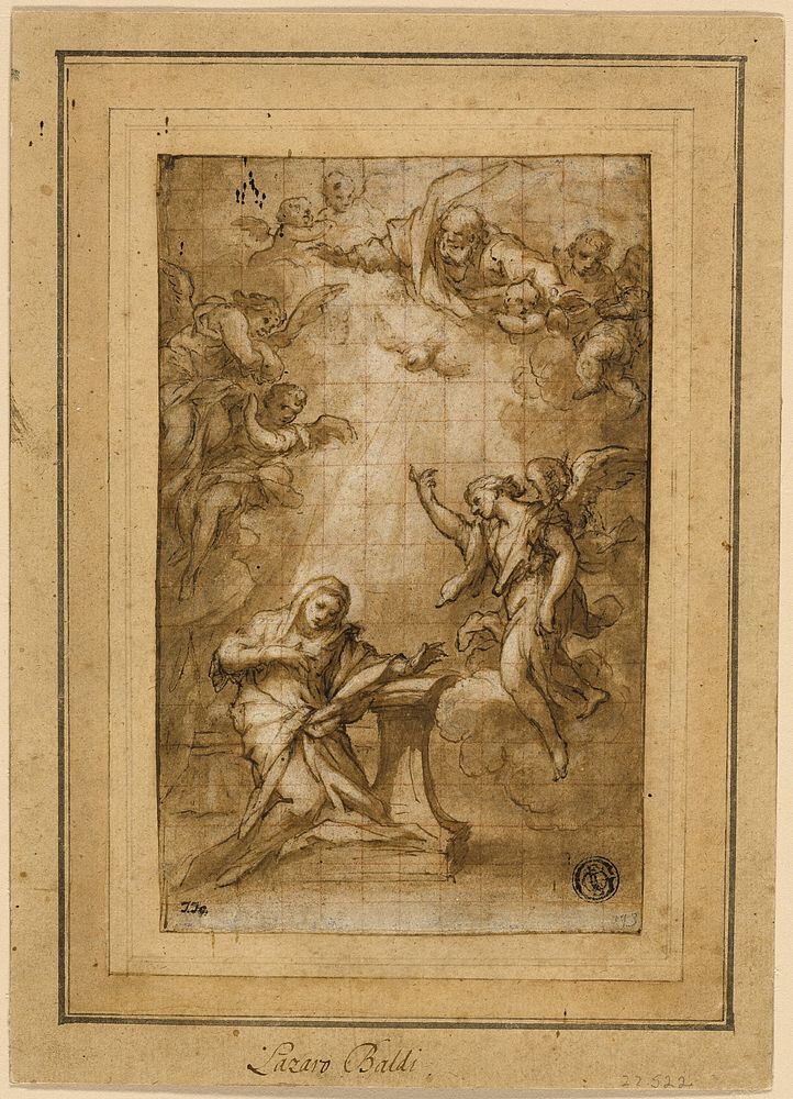 Study for the Annunciation by Lazzaro Baldi