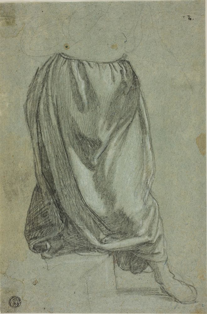 Drapery Sketch by Unknown Florentine