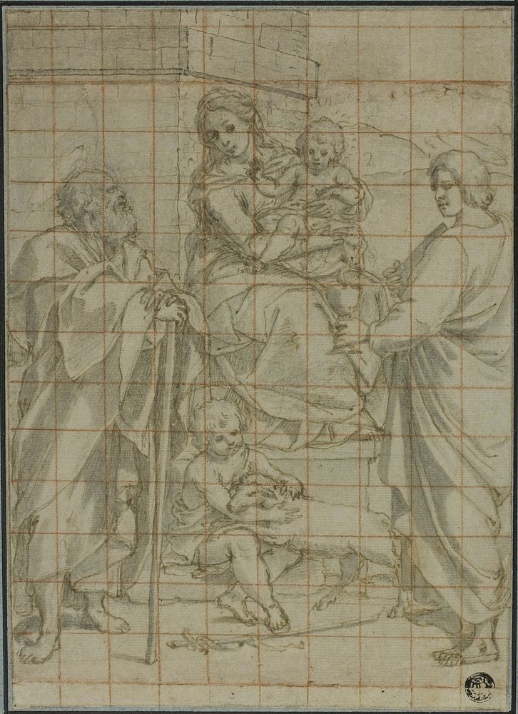 Holy Family with Saint John the Evangelist and the Infant John the Baptist by Bartolomeo Cesi