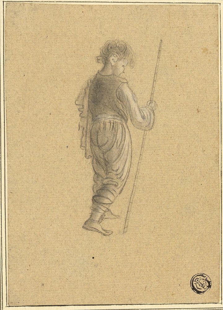 Boy with Staff by Giovanni Battista Cipriani