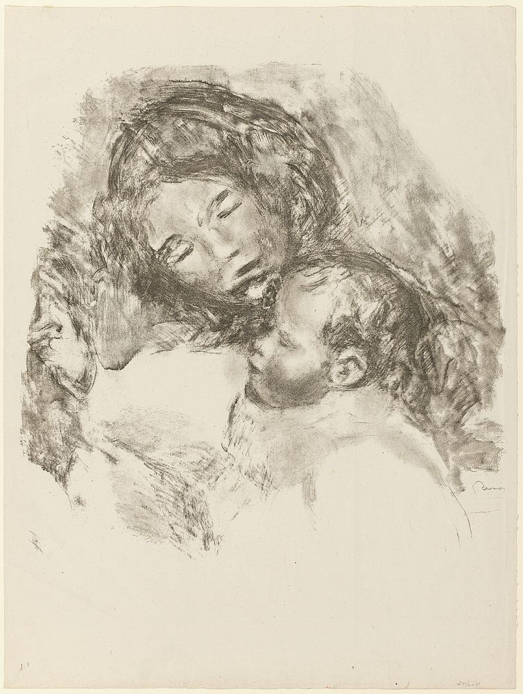 Maternity, large plate by Pierre-Auguste Renoir