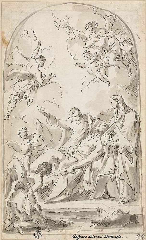 Death of Saint Joseph by Gaspare Diziani