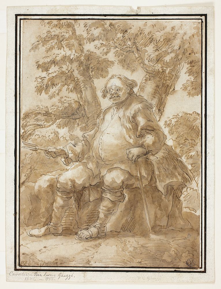 Man Seated in Front of Trees by Carlo Marchionni