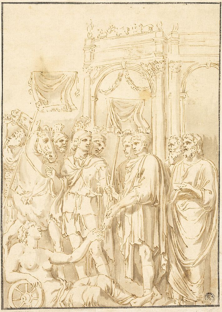 Roman Senators and Soldiers by Andrea Mantegna