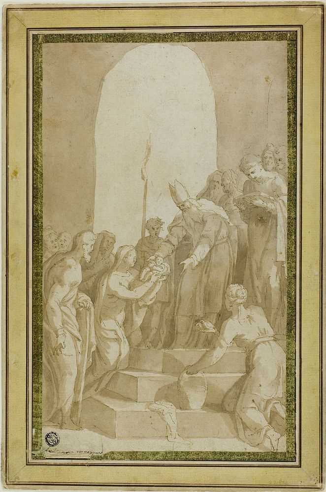 Study for the Presentation of the Christ Child in the Temple by Giuseppe Porta, called Giuseppe Salviati