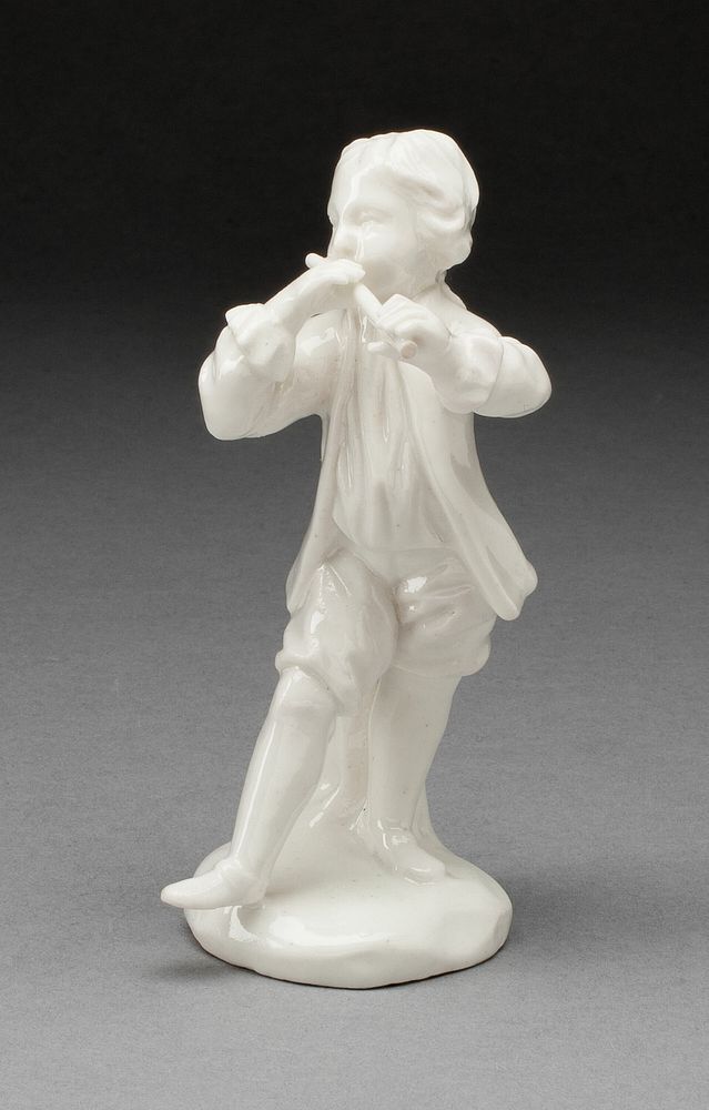 Boy Playing Flute by Tournai Porcelain Manufactory (Manufacturer)