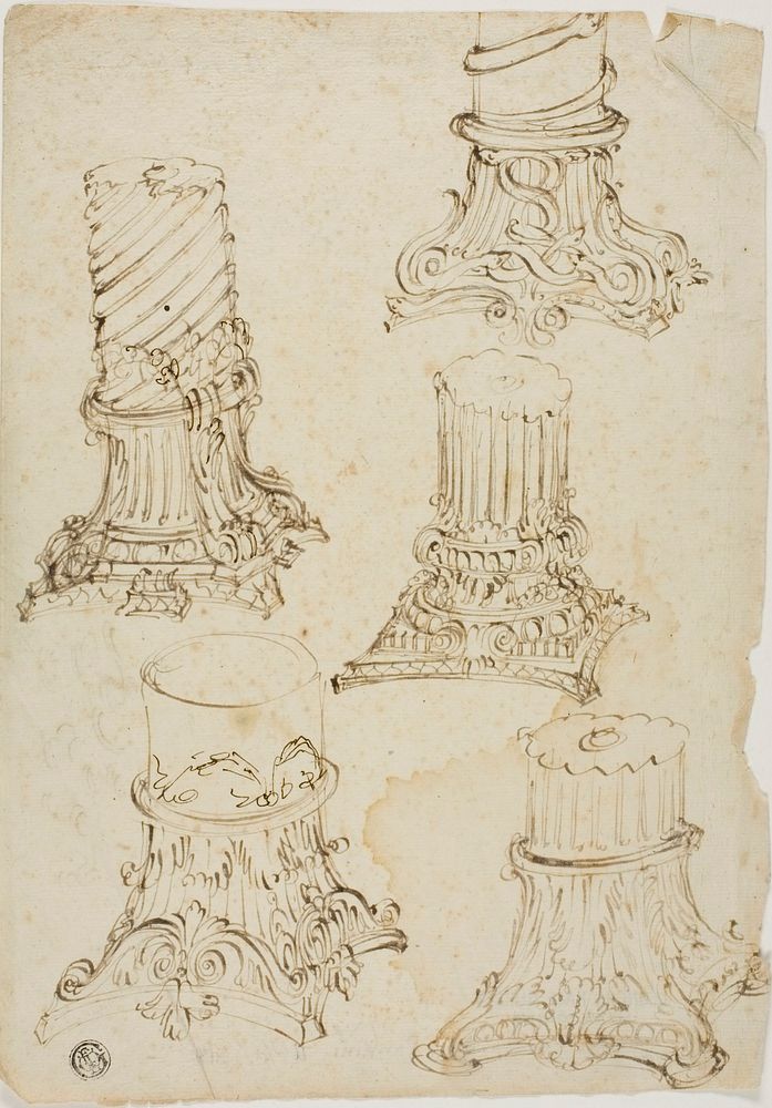 Sketches of Corinthian Capitals by Giovanni Paolo Panini
