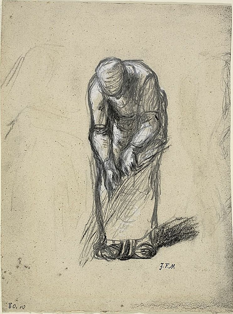 Study for Flax Pulling by Jean François Millet