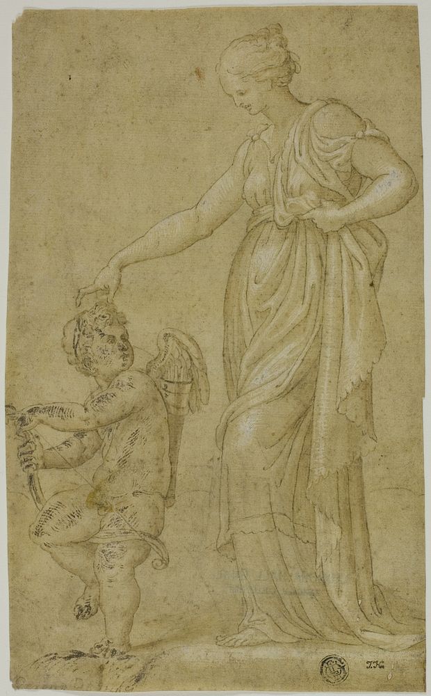 Venus (?) and Cupid by Circle of Bernardino Campi