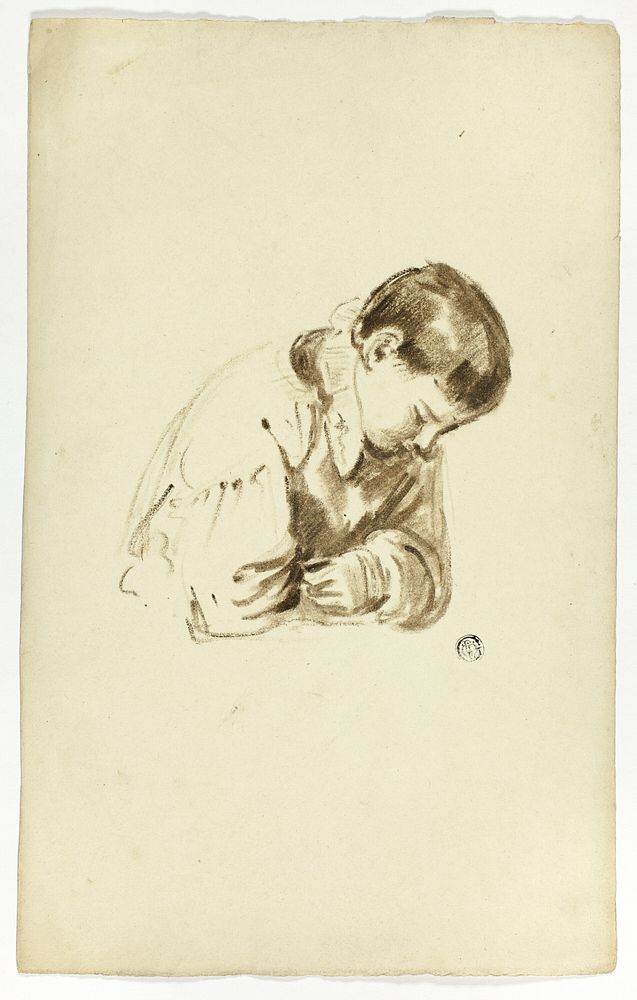 Seated Boy, Half-Length by Thomas Jones Barker