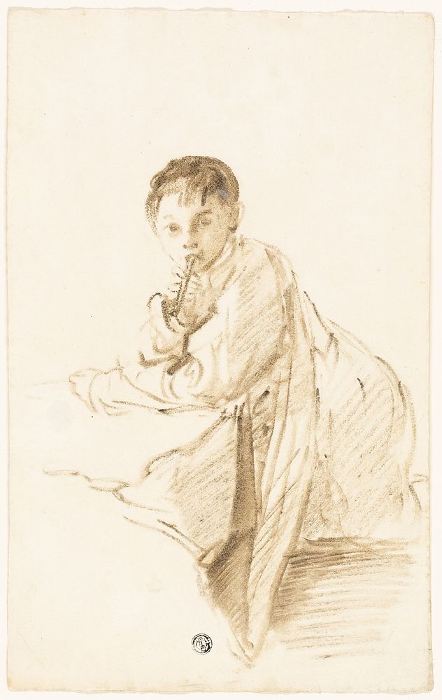 Child with Musical Instrument by Thomas Barker