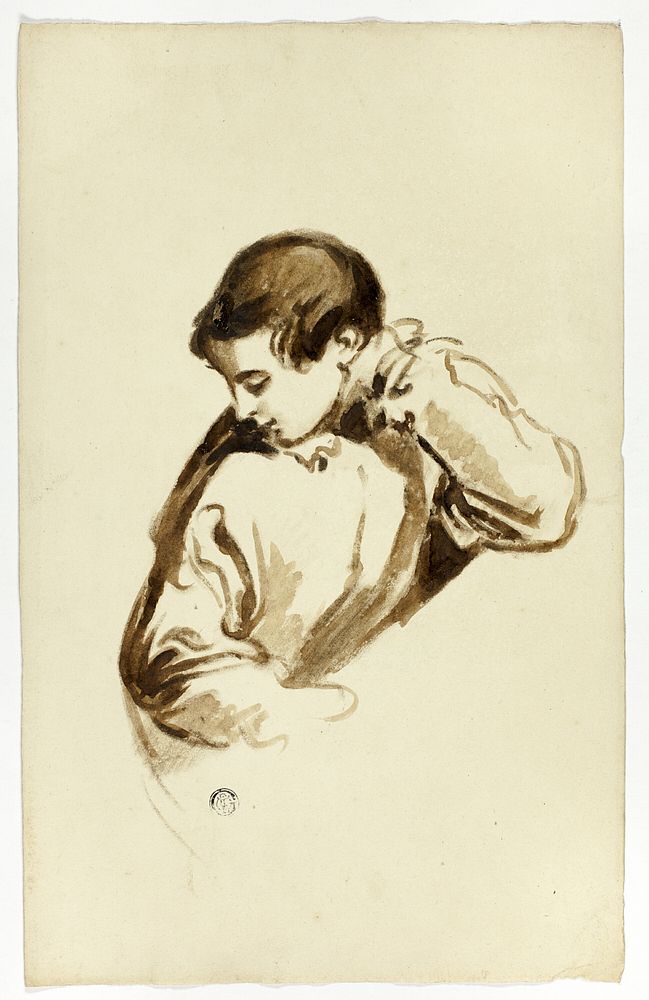 Boy Turning Sideways, Half-Length by Thomas Jones Barker