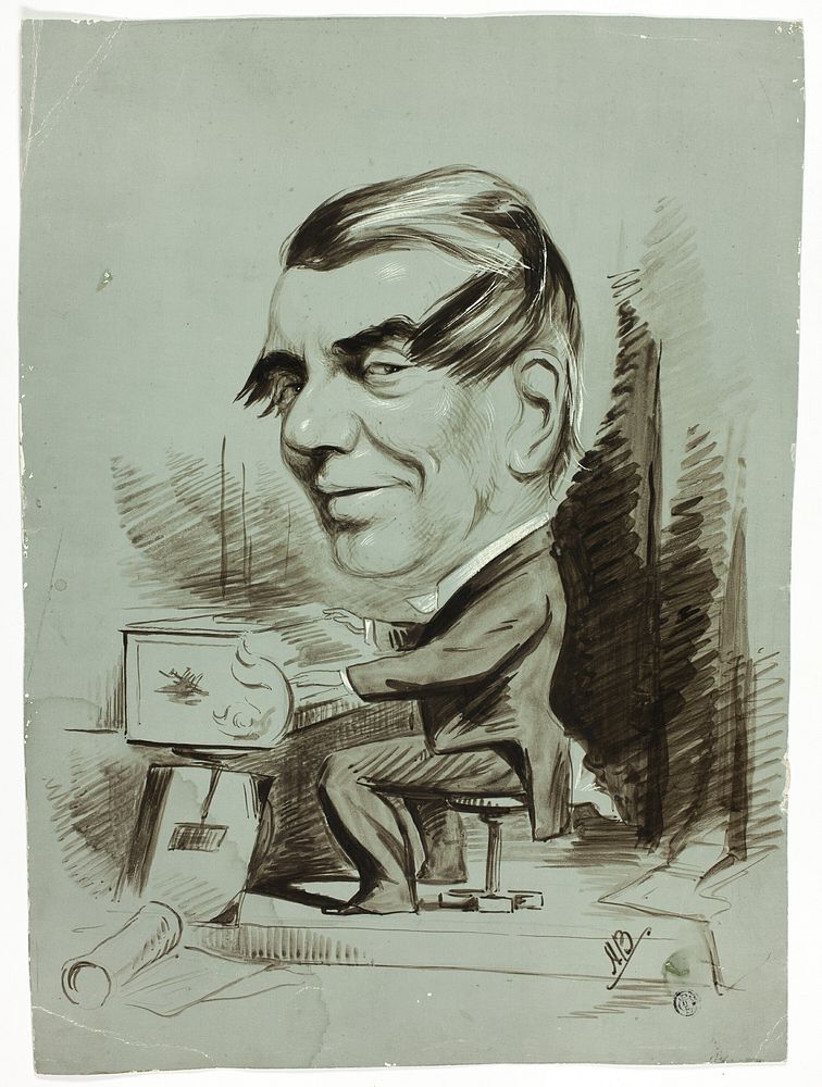 Caricature of Piano Player by John Doyle
