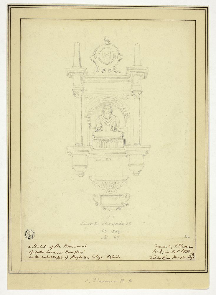 The Monument of Doctor Lawrence Humphrey by John Flaxman