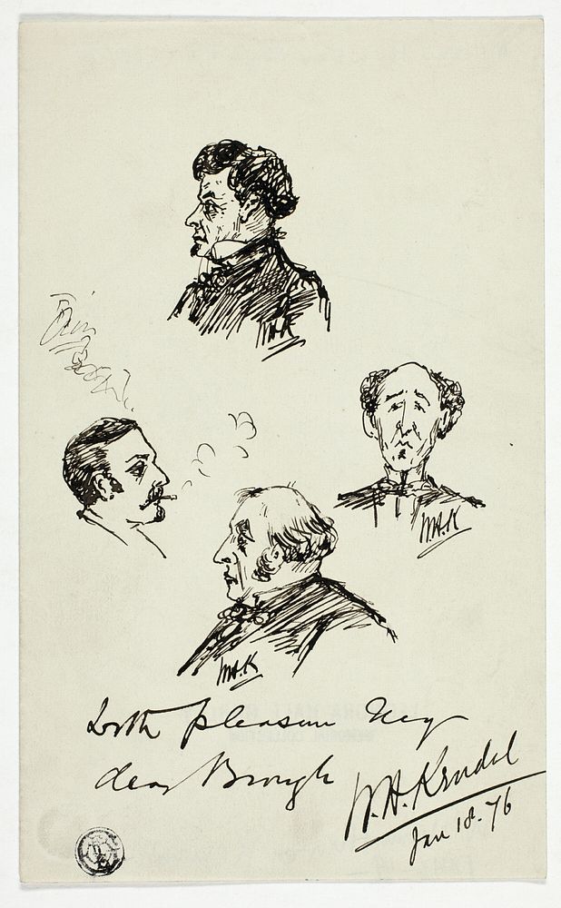 Four Small Portrait Heads by William Hunter Kendal
