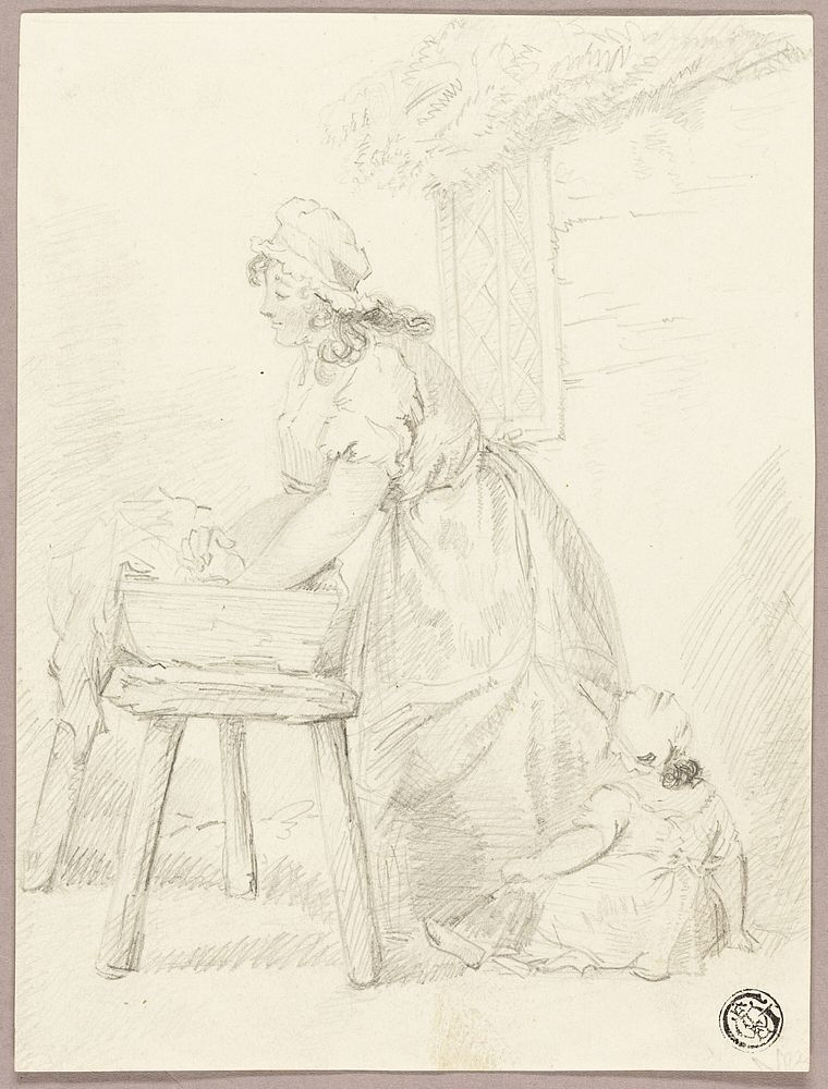 Woman Washing Clothes by George Morland