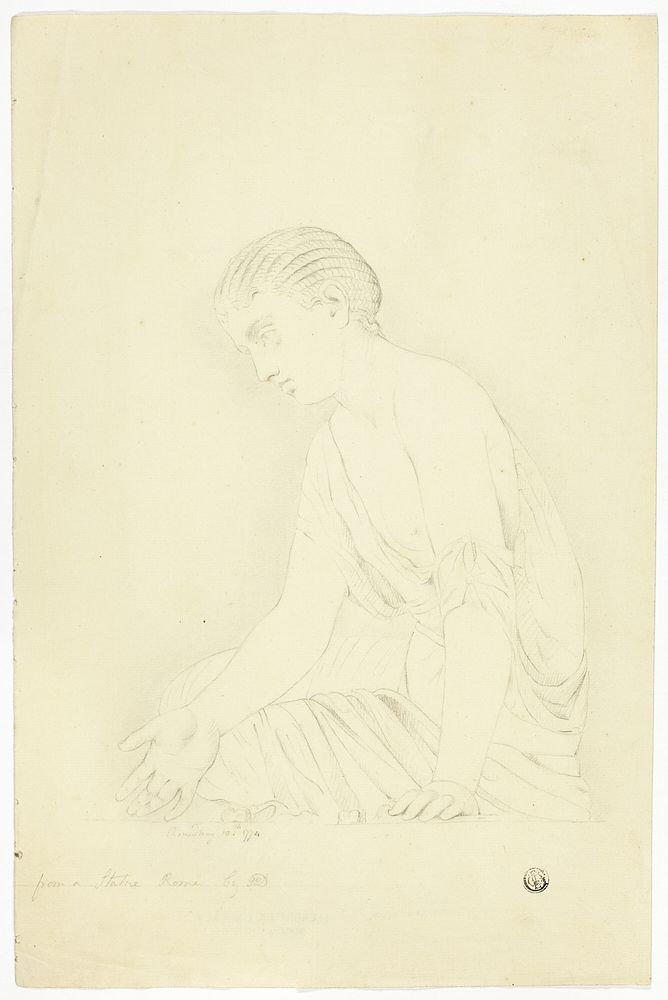 Statue of Seated Girl by John Downman