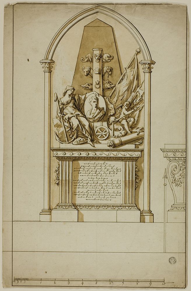 Design for an Unexecuted Funerary Monument for the First Duke of Marlborough by John Michael Rysbrack