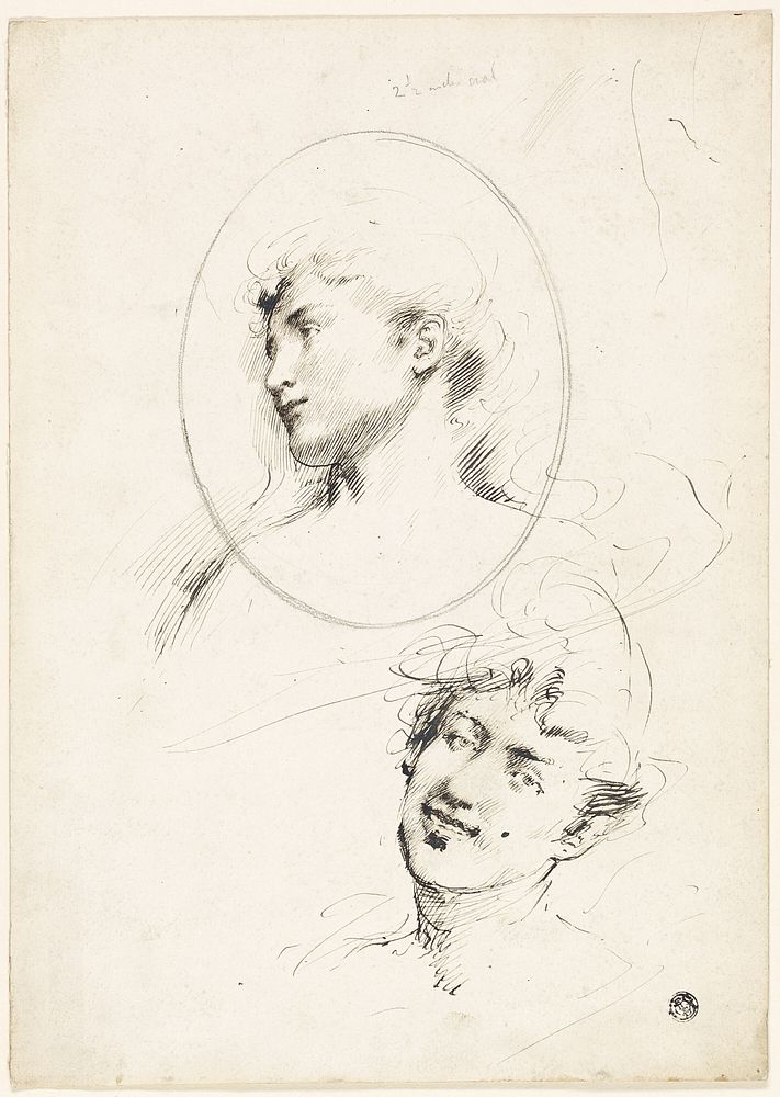 Two Female Heads by William Merritt Chase