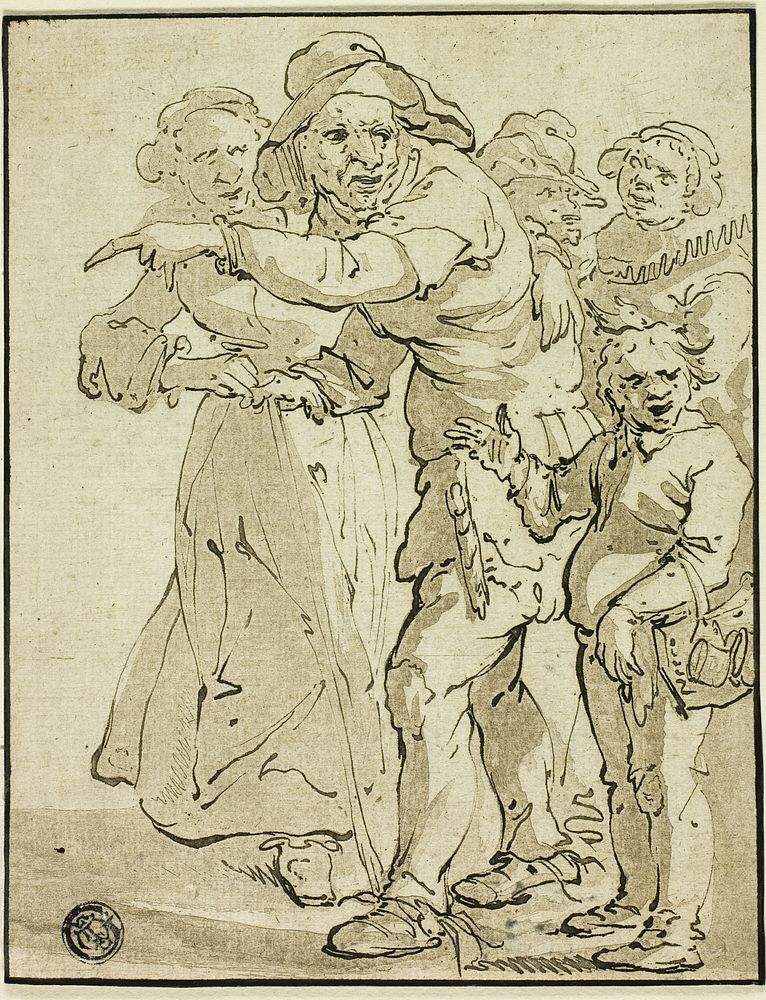 Peasants by Jacob Cornelis Ploos van Amstel