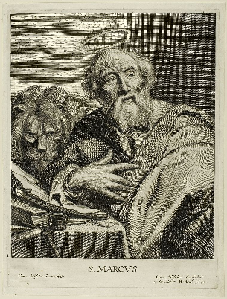 Saint Mark, from The Four Evangelists by Cornelis Visscher